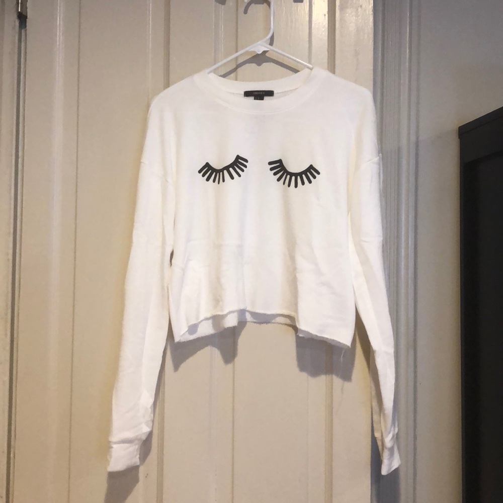 Eyelash Cropped Sweatshirt